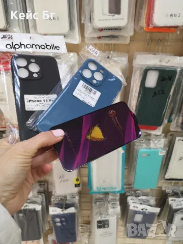 Iphone 15 Pro Max Силиконов кейс +стъклен протектор , снимка 2 - Калъфи, кейсове - 47901486