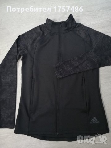 Черно горнище Adidas, снимка 1 - Суичъри - 35445934