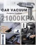 Безжична прахосмукачка за кола, мини прахосмукачка 21000PA с висока мощност, 4 в 1, снимка 2