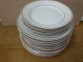 Стар български порцелан с златен кант чинии, снимка 8