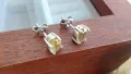 Сребърни обеци с естествен Цитрин , снимка 5