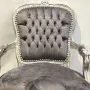 Класическо кресло - Сиво/Сребро, снимка 4