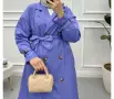 Тренчкот в цвят лилав, снимка 1