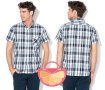 ПРОМО 🍊 TIMBERLAND 🍊 Оригинална мъжка риза на каре с къси ръкави размер: M-L-XXXL нова с етикети, снимка 1 - Ризи - 28493116