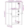 vidaXL Шкаф за документи, сонома дъб, 60x32x115 см, инженерно дърво, снимка 10