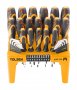 Комплект отвертки и битове 44 части Tolsen GriPro, с органайзер, поставка за монтаж на стена, снимка 1 - Отвертки - 38754227