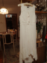  Промоция за 8-ми март 30 лв. Дълга,бяла рокля с бродерия асиметрична L номер, цена 33 лв., снимка 1 - Рокли - 44636261