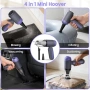 нова безжична Ръчна мини прахосмукачка и духалка 15000Pa за кола дом, снимка 9