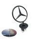 емблема мерцедес черна гланц Mercedes 44mm мерник W204/w211/w212/w210/w220, снимка 2