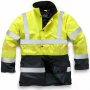  Зимно светлоотразително яке с качулка, работно яке, жълто яке 
