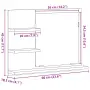 vidaXL Огледало за баня, бетонно сиво, 60x10,5x45 см, инженерно дърво, снимка 7