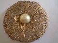 Стари дамски копчета месинг филигран, снимка 8
