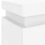 vidaXL Нощно шкафче с LED осветление, бяло, 35x39x55 см, снимка 10