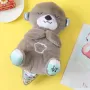 Интерактивна Детска играчка Плюшена дишаща видра тип Fisher Price СПЯЩА ЗВУК СВЕТЛИНИ звуци бебешка, снимка 6