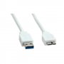Кабел USB-A към Micro USB-B 3.0 Roline 11.99.8873 Бял USB-A to Micro USB-B M/M, снимка 1 - USB кабели - 31314072
