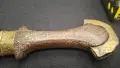 Ориенталски кинжал Khanjar/Jambiya с богато гравирана кания, снимка 15