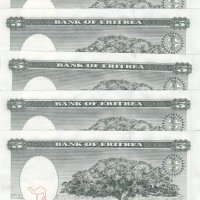 5 накфа 1997, Еритрея(5 банкноти с поредни номера), снимка 2 - Нумизматика и бонистика - 34404138