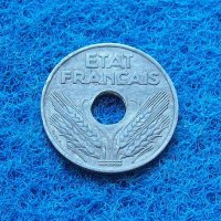 20 центимес Франция 1943-редки, снимка 2 - Нумизматика и бонистика - 32017288