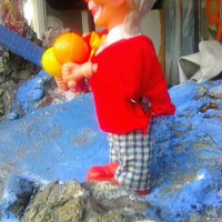 Стара играчка клоун с пружина маха с бухалките, снимка 2 - Колекции - 39393976