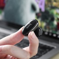 Bluetooth слушалка HOCO Voicebusiness E46 черна, снимка 3 - Безжични слушалки - 31764230