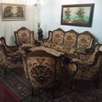 Старинна италианска барокова гарнитура, снимка 3 - Дивани и мека мебел - 39315925