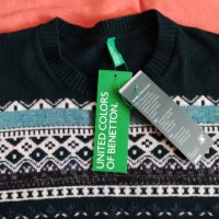 Нов пуловер на Benetton за момче, снимка 1 - Детски пуловери и жилетки - 35608643