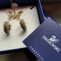 Оригинално  Сваровски обеци Swarovski, снимка 2 - Обеци - 35453615