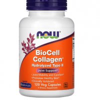За стави, колаген тип 2 - NOW Foods, BioCell Collagen, Hydrolyzed Type II, 120 Veg Capsules
