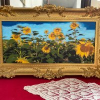 Маслена картина ,,Слънчогледово поле”, снимка 1 - Картини - 40813462