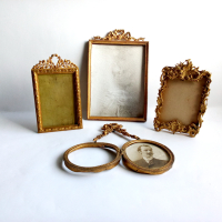 Стари позлатени фоторамки френски от 19 век, снимка 10 - Други ценни предмети - 44742251