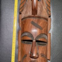 Дървена маска , снимка 6 - Антикварни и старинни предмети - 39394571