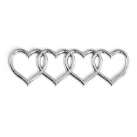 Емблема за Audi / Ауди четири сърца - Silver, снимка 2 - Аксесоари и консумативи - 36514372