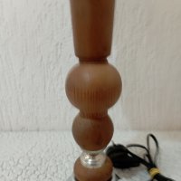 Комплект от две старинни дървени лампи - лампа, снимка 4 - Настолни лампи - 44173450