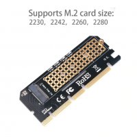 Преходник M.2 NVMe SSD към PCIE 3.0 X16 + Гаранция, снимка 3 - Кабели и адаптери - 31222014