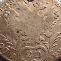 Сребърна монета 20 кройцера 1809г. Франц втори Прага Австрия 14925, снимка 7 - Нумизматика и бонистика - 42900168