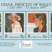Чисти марки и блокове Принцеса Даяна , снимка 4 - Филателия - 38290058