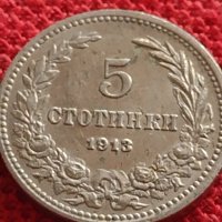 МОНЕТА 5 стотинки 1913г. Царство България перфектно състояние за КОЛЕКЦИОНЕРИ 32730, снимка 5 - Нумизматика и бонистика - 38507076