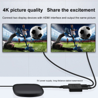 Мини 1 в 2 изход HDMI сплитер 4K 1080P 1x2 HDCP 3D превключвател, хъб за PS, PC, монитор компютър TV, снимка 5 - Кабели и адаптери - 44783156