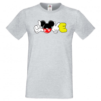 Мъжка тениска Mickey Love Подарък,Изненада,Рожден ден, снимка 1 - Тениски - 36576154