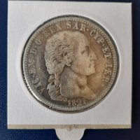 Монета Сардиния 5 Лири 1821 г. Виктор Емануел I, снимка 2 - Нумизматика и бонистика - 31097536