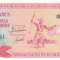 20 франка 1989, Бурунди, снимка 1 - Нумизматика и бонистика - 37883968