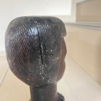Глава абанос стара статуетка дървена, снимка 4 - Статуетки - 42704924