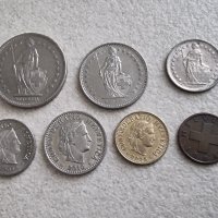 Монети. Швейцария. 2 ,1 , 1/2  франка  и 1 , 5 , 10, 20  рапена. 7 бройки. , снимка 14 - Нумизматика и бонистика - 36789136