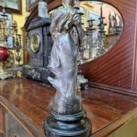 Красива антикварна френска фигура статуетка пластика , снимка 5 - Антикварни и старинни предмети - 39981673