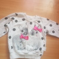 Джинси и блузка със зайчета , снимка 3 - Комплекти за бебе - 30567957