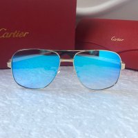 Cartier 2022 мъжки слънчеви очила с кожа 3 в 1, снимка 5 - Слънчеви и диоптрични очила - 37348069