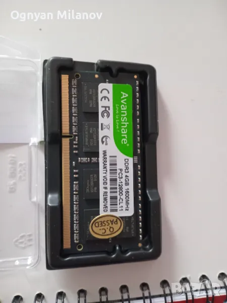 Нови рам за лаптоп DDR3/4gb 1600mhz , снимка 1