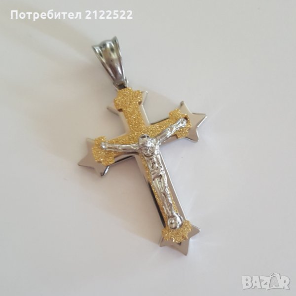 Кръст Разпятие от медицинска стомана, снимка 1