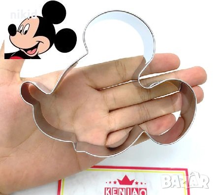 Огромно лице глава Мики Маус метална форма резец за сладки бисквитки , снимка 1