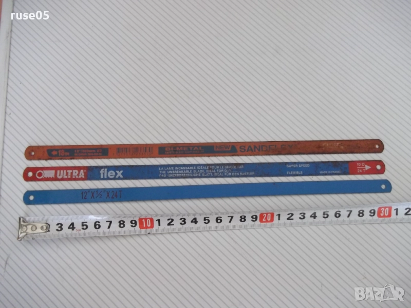 Лот от 3 бр. листа за ръчна ножовка, снимка 1